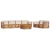 vidaXL Set di divani da esterno 7 pcs Naturale