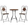 vidaXL Set da Bistrot con Mosaico Terracotta in Ferro e Ceramica