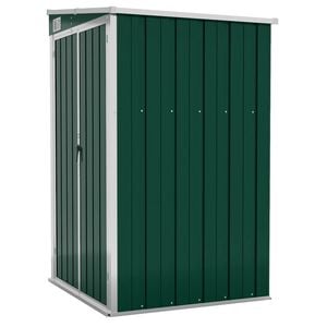 vidaXL Capanno Giardino a Parete Verde 118x100x178 cm Acciaio Zincato