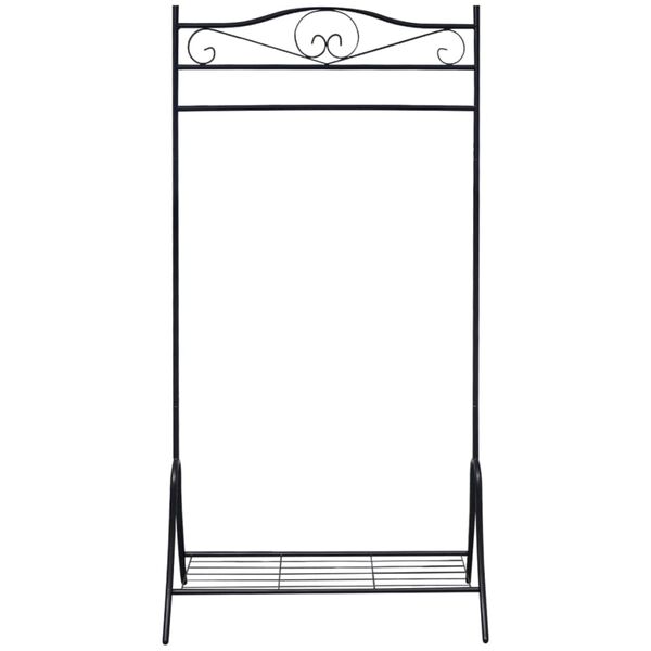 vidaXL Appendiabiti Nero In Acciaio