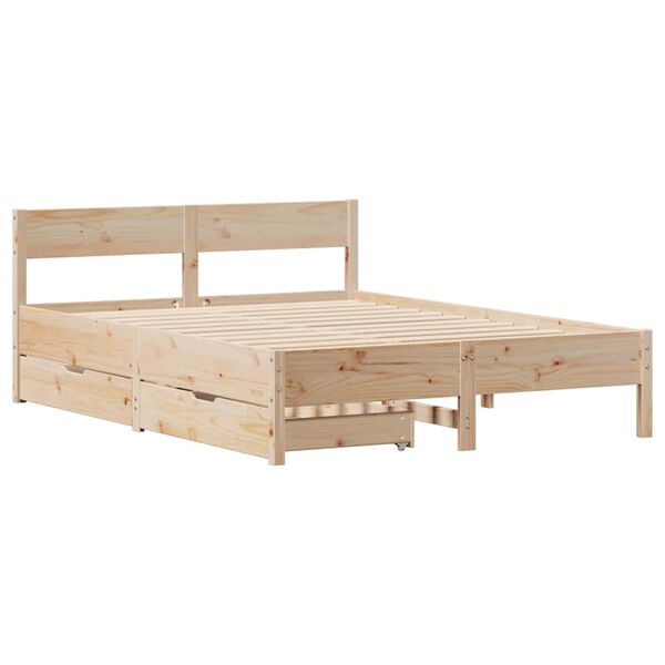 vidaXL Letto senza Materasso 150x200 cm in Legno Massello di Pino