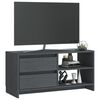 vidaXL Mobile Porta TV Grigio 80x31x39 cm in Legno Massello di Pino