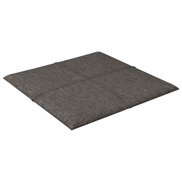 vidaXL Pannelli Murali 12 pz Grigio Scuro 30x30 cm in Tessuto 1,08 m&sup2;