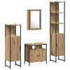 vidaXL Set di mobili per il bagno 4 pz Rovere artigianale