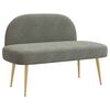 vidaXL Panchina imbottita con schienale Grigio chiaro 110 x 60 x 76 cm