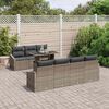 vidaXL Set Divano da Giardino con cuscino 8 pcs Grigio polyrattan