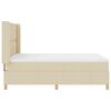 vidaXL Letto a molle con materasso Crema 160 x 200 cm Tessuto