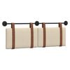 vidaXL Testata appesa Tinta unita Crema 130 x 55 x 5 cm PU Antico