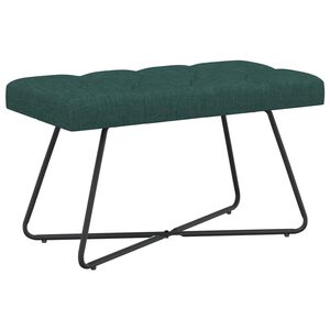 vidaXL Panchina con bottoni imbottiti Verde Scuro 80 x 40 x 46 cm