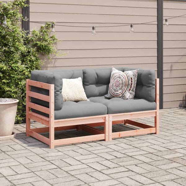 vidaXL Set Divani da Giardino 2 pz in Legno Massello Abete Douglas