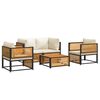 vidaXL Set Divano da Giardino 5 pz con Cuscini Legno Massello Acacia