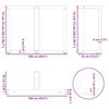 vidaXL Gambe per tavolo da pranzo a forma di T 2 pz nere 100x35x(72-73) cm in acciaio