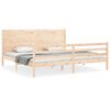 vidaXL Giroletto con Testiera 200x200 cm in Legno Massello