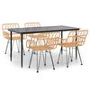 vidaXL Set da Pranzo da Giardino 5 pz in Polyrattan
