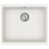 vidaXL Lavello Bianco 530 x 460 mm 80% Quarzo e 20% Resina