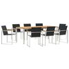 vidaXL Set da Pranzo per Giardino 9 pz