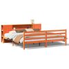 vidaXL Letto Libreria senza Materasso Marrone Cera 200x200 cm in Pino