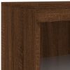 vidaXL Credenza con Luci LED Rovere Marrone 60,5x37x100 cm