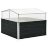 vidaXL Serra Antracite 100x100x77 cm in Acciaio Zincato