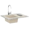 vidaXL Lavello Beige 670 x 460 mm 80% Quarzo e 20% Resina