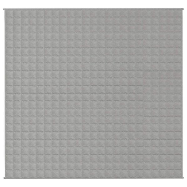 vidaXL Coperta Ponderata Grigia 220x235 cm 15 kg Tessuto