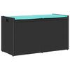 vidaXL Cassapanca da Esterno con Cuscino Nera 100 cm in Polyrattan