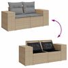 vidaXL Divano da Giardino 10 pz con Cuscini Beige in Polyrattan Acacia