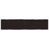 vidaXL Piano Tavolo Marrone Scuro 180x40x(2-4)cm Rovere Non Trattato