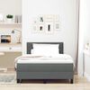 vidaXL Letto a molle con materasso Grigio scuro 120 x 190 cm Tessuto