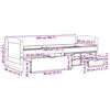 vidaXL Dormeuse con 5 Cassetti senza Materasso Nero 90x200 cm IRUN