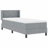 vidaXL Letto a molle con testiera Grigio chiaro 200 x 80 cm Poliestere
