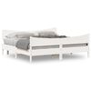 vidaXL Giroletto senza Materasso Bianco 180x200 cm Legno Massello Pino