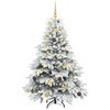 vidaXL Albero di Natale artificiale con 150 LED Bianco 150 cm PE e PVC
