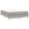 vidaXL Struttura Letto a Rete a Molle Grigio Chiaro 140x190 cm Tessuto