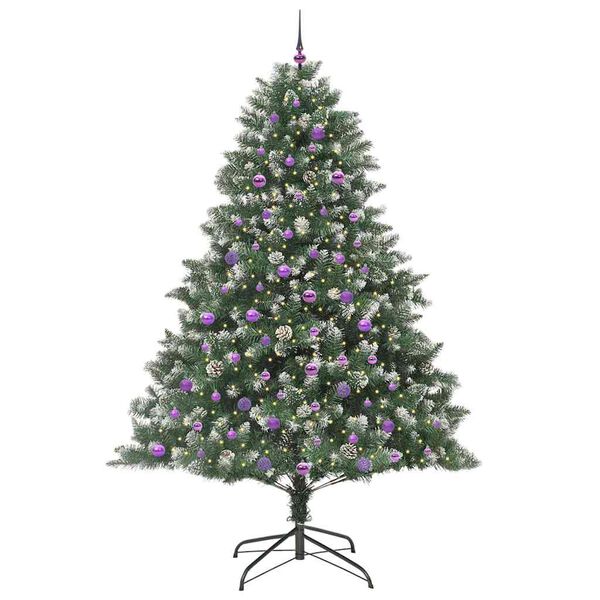 vidaXL Albero di Natale artificiale Verde 160 x 160 x 240 cm
