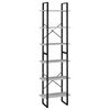 vidaXL Scaffale Grigio Cemento 60x30x210 cm in Legno Multistrato