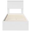 vidaXL Letto con Contenitore Bianco 75 x 190 cm Legno multistrato