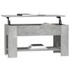 vidaXL Tavolino Salotto Grigio Cemento 101x49x52 cm Legno Multistrato