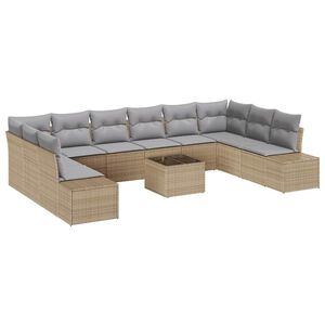 vidaXL Set Divano da Giardino 10 pz 9-Numero di posti