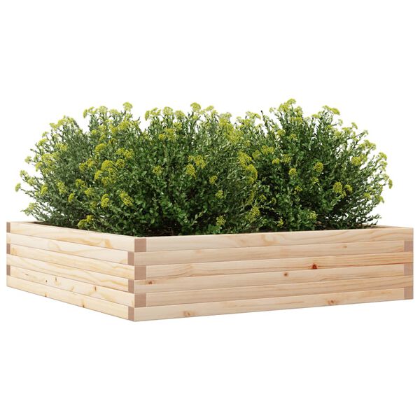 vidaXL Fioriera da Giardino 100x100x23 cm in Legno Massello di Pino