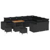 vidaXL Set Divano da Giardino 12 pz Nero polyrattan