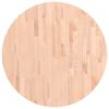 vidaXL Piano per Tavolo &Oslash;80x2,5 cm Rotondo in Legno Massello di Faggio