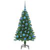 vidaXL Albero di Natale artificiale con 150 LED Verde 120 cm