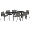 vidaXL Set da Pranzo per Giardino 6 pcs Grigio