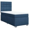 vidaXL Giroletto a Molle con Materasso Blu 80x200 cm inTessuto