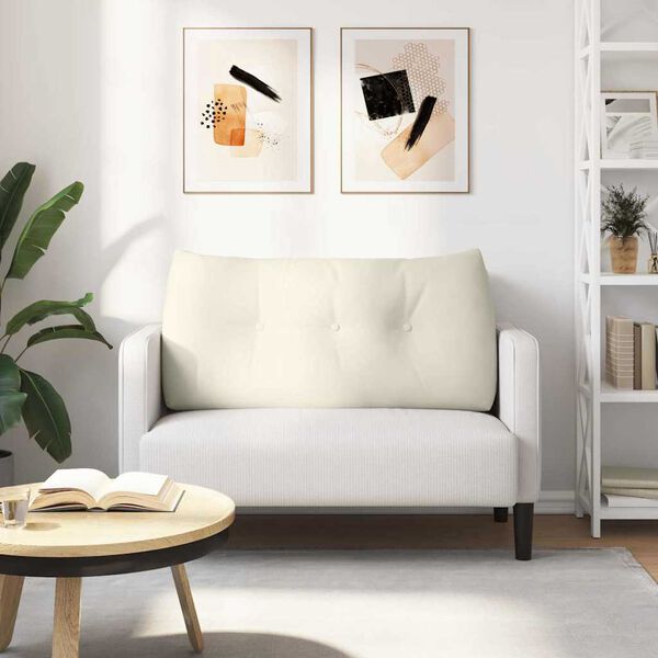 vidaXL Cuscino per Schiena Crema 100 x 24 x 50 cm Velluto