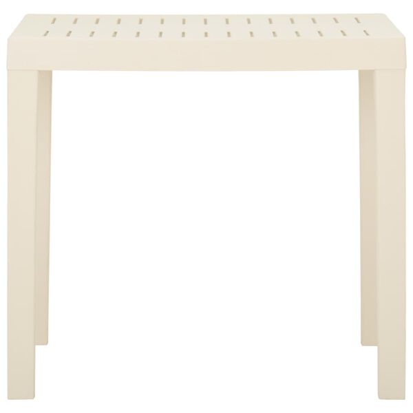 vidaXL Tavolo da Giardino Bianco 79x65x72 cm in Plastica