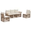 vidaXL Set Divano da Giardino 5 pz 5-Posti Beige polyrattan