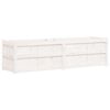 vidaXL Fioriera da Giardino Bianca 180x50x50 cm Legno Massello di Pino