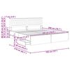 vidaXL Struttura del letto con cassetto Rovere Sonoma 180 x 200 cm